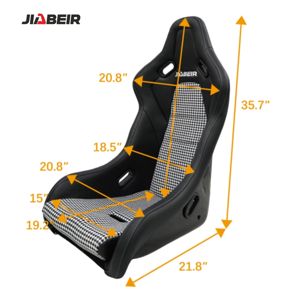 

Универсальные спортивные гоночные сиденья-ковши 9017 из кожи и ткани с узором «гусиная лапка»