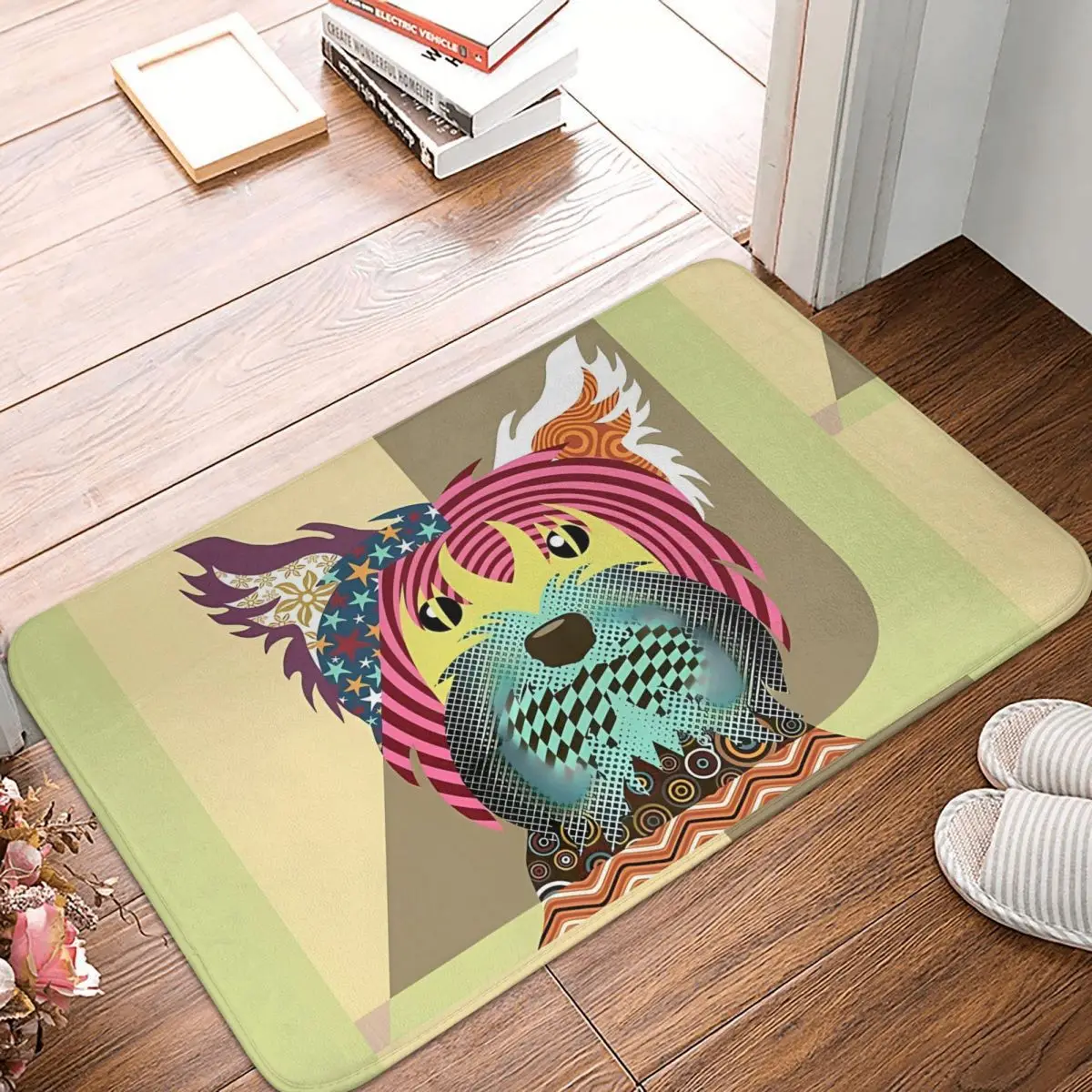 Yorkshire Terrier Bathroom Mat Colorful Dog Doormat Kitchen Carpet Entrance Door Rug Home Decor