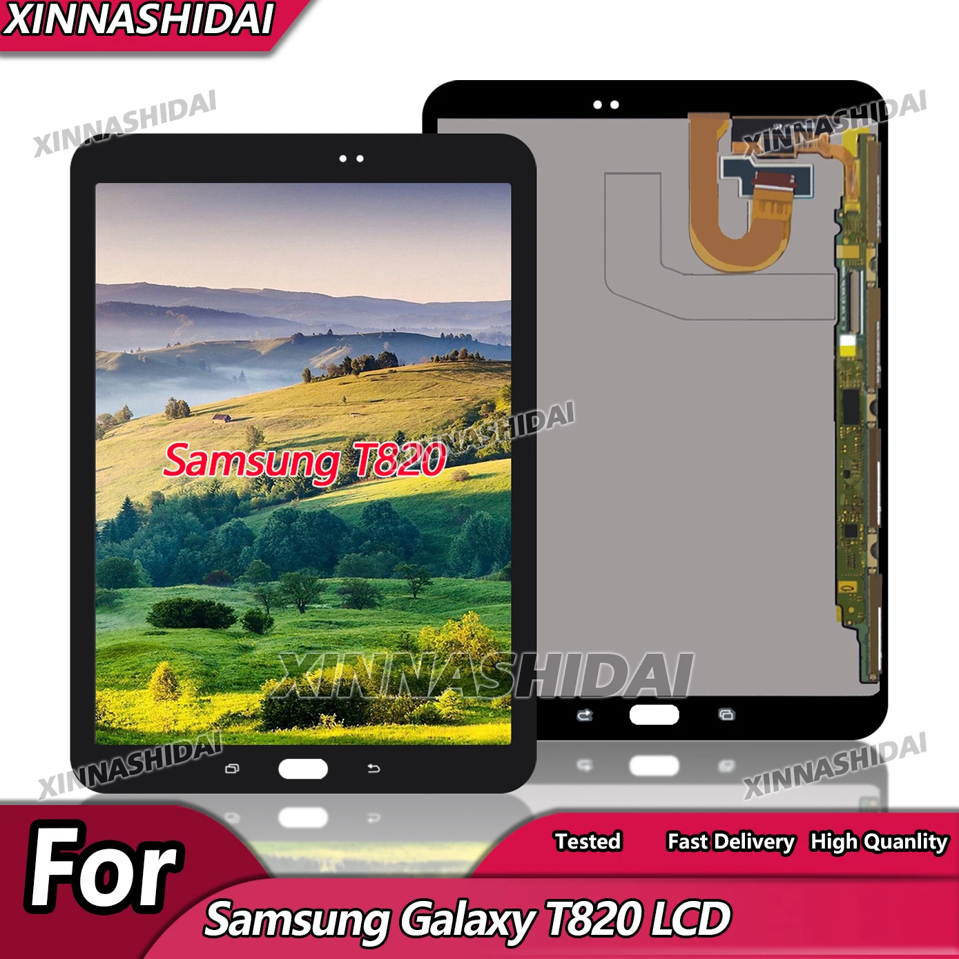 

Новый ЖК-дисплей для Samsung Galaxy T820, дигитайзер сенсорного экрана в сборе для Samsung Tab T820, запасные части для ЖК-дисплея