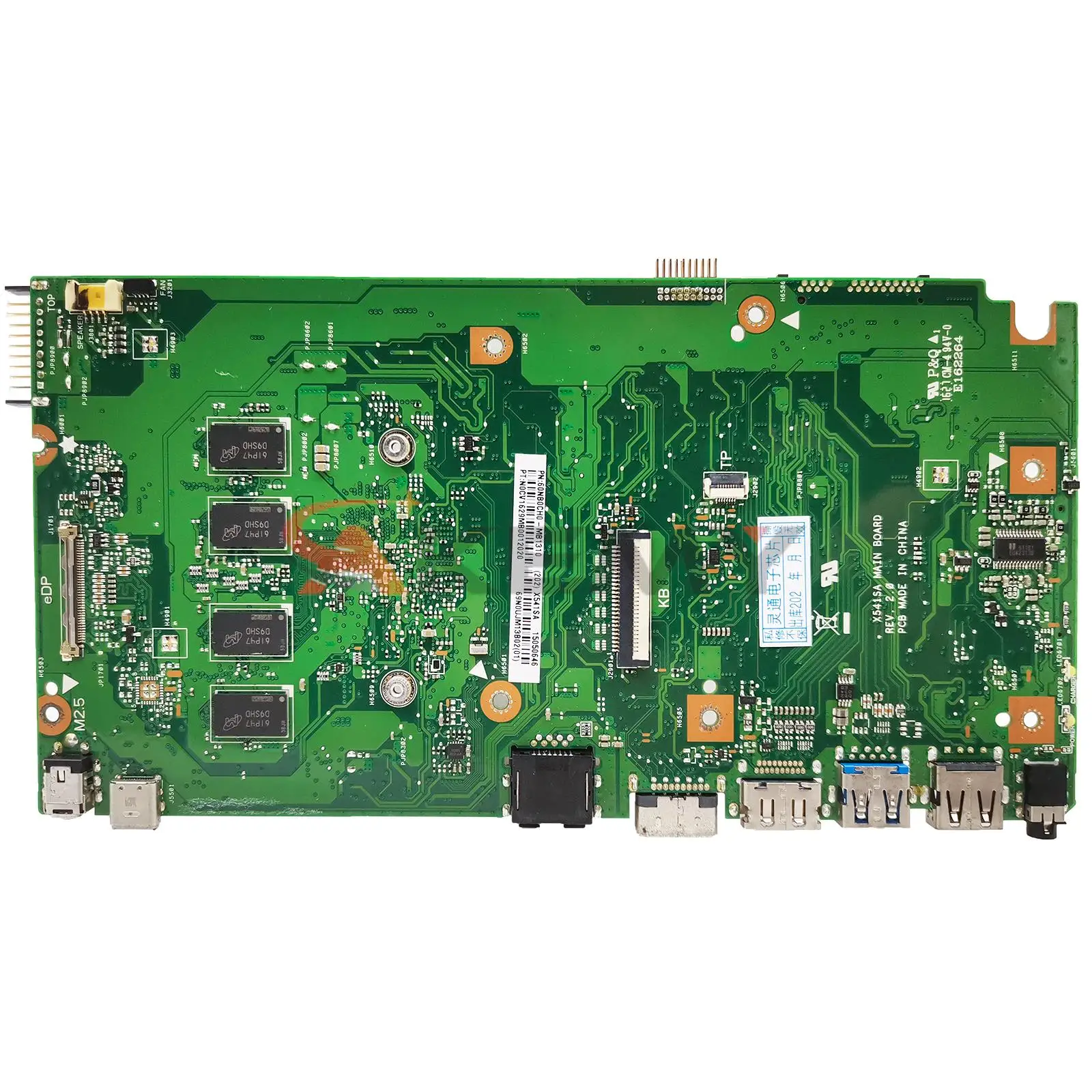 Imagem -03 - Placa-mãe Akemy X541sa para Asus X541s F541s A541s Laptop 2g 4g Ram N3000 N3060 N3710 X5-e800 Cpu Rev 2.0