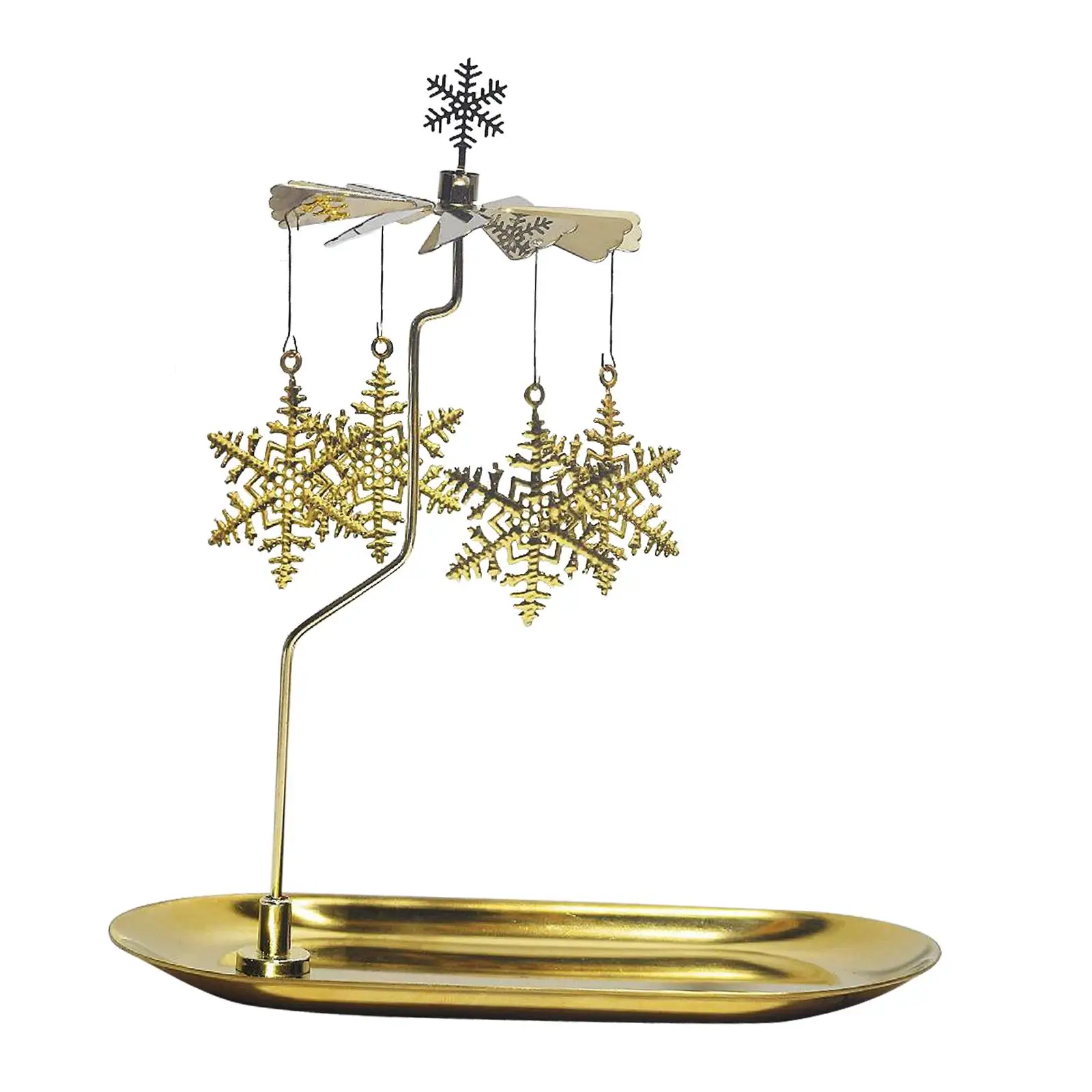 Rotary Rotating Candlestick Holder Carousel Rotating Decoration for Romantic Wedding Christmas Thanksgiving Home Decor Fireplace