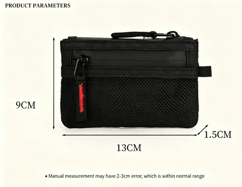 RFID-blockierende Mini-Reisebrieftasche, Anti-Scan-Kartenetui mit Schlüsselanhänger, tragbarer Münzbeutel für Reisen und den täglichen Gebrauch, schlank und leicht. – Detail 2