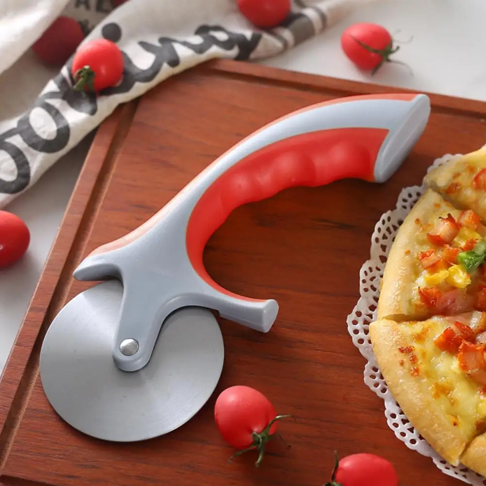 Pizza Cutter Wheel Rust Resistant Food Slicer Premium Stainless Steel Pizza Cutter Wheel with Finger Guard for Pizza for Thick