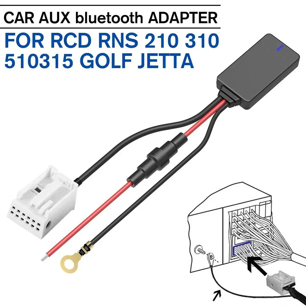 

Aux Car MP3 Bluetooth Adapter Music Radio For RCD RNS 210 310 315 510 Golf 5 6 Bluetooth Adapter Aux Cable Car Accessories