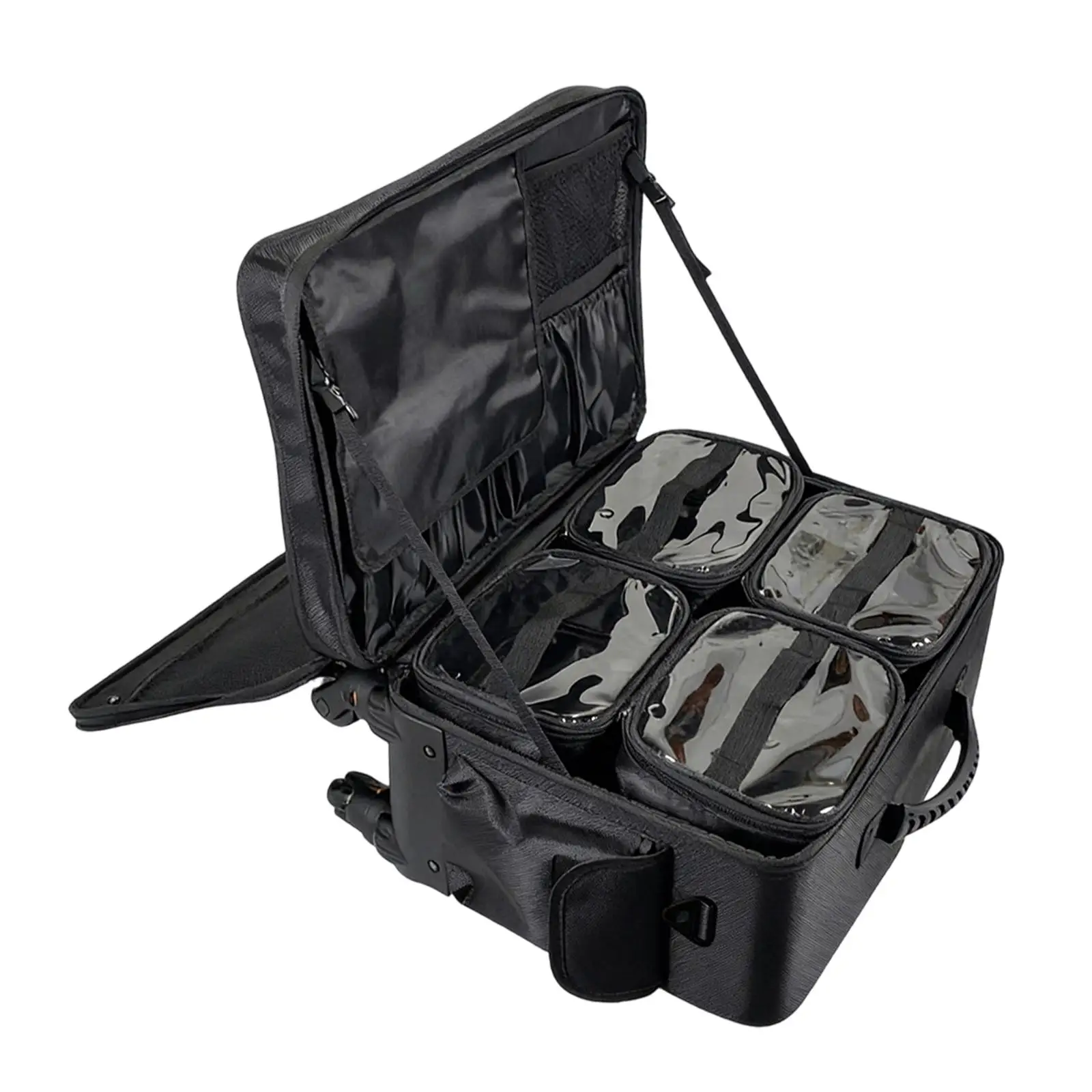 Rolling Makeup Case Multipurpose, Trolley Suitcase Makeup Artist Hairstylist Bag, Cosmetic Bag for Hair Stylist, Nail Technician