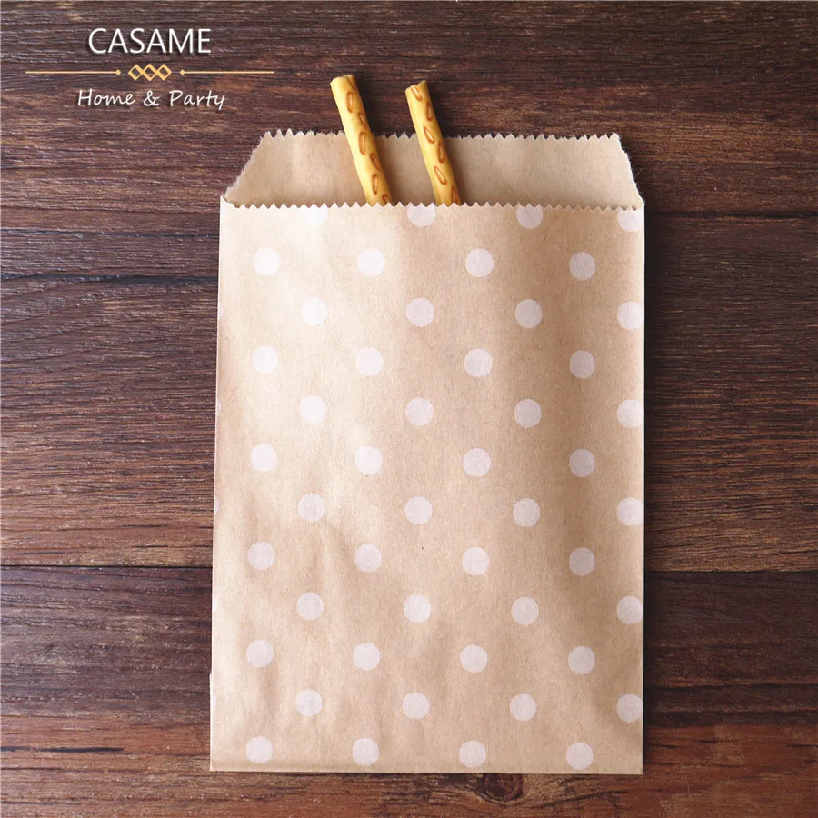 50 Pcs 10x15cm pouch Mixed Style and Color Paper Bags Kraft Craft DIY Decoration Packaging Cute Guest Gift Bag Wedding Birthday