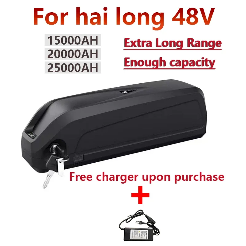 

48V 15000/20000/25000MAH For Hailong Electric Bicycle Mountain Bike Electric Motorcycle 18650 Battery Long Endurance