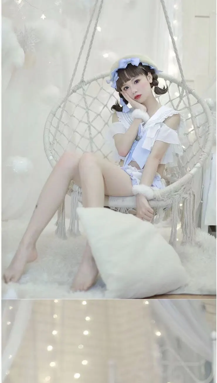Original Japanese Swimsuit Women's Split Swimwear Sweet Bikinis Set Lolita Style Summer Spring Girl's Kawaii Swim Suit