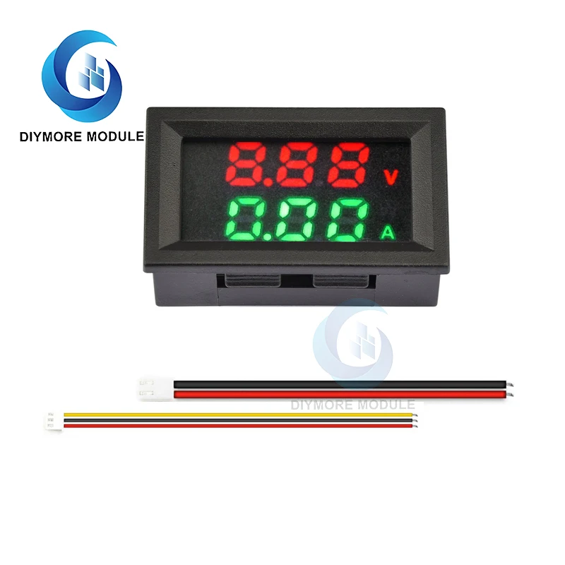 3pcs M430 Powered DC 4-30V Voltage Current Power Meter 10A Red and Green Measuring Range 0-100V