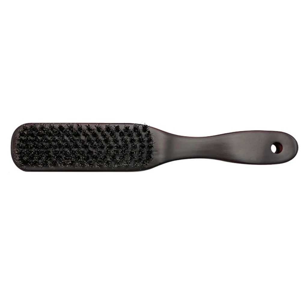 

Brush Wooden Handle Pig Bristle Men Styling Accessory Premium Material Durable Beard Cleaning Tool Portable Small Size Perfect