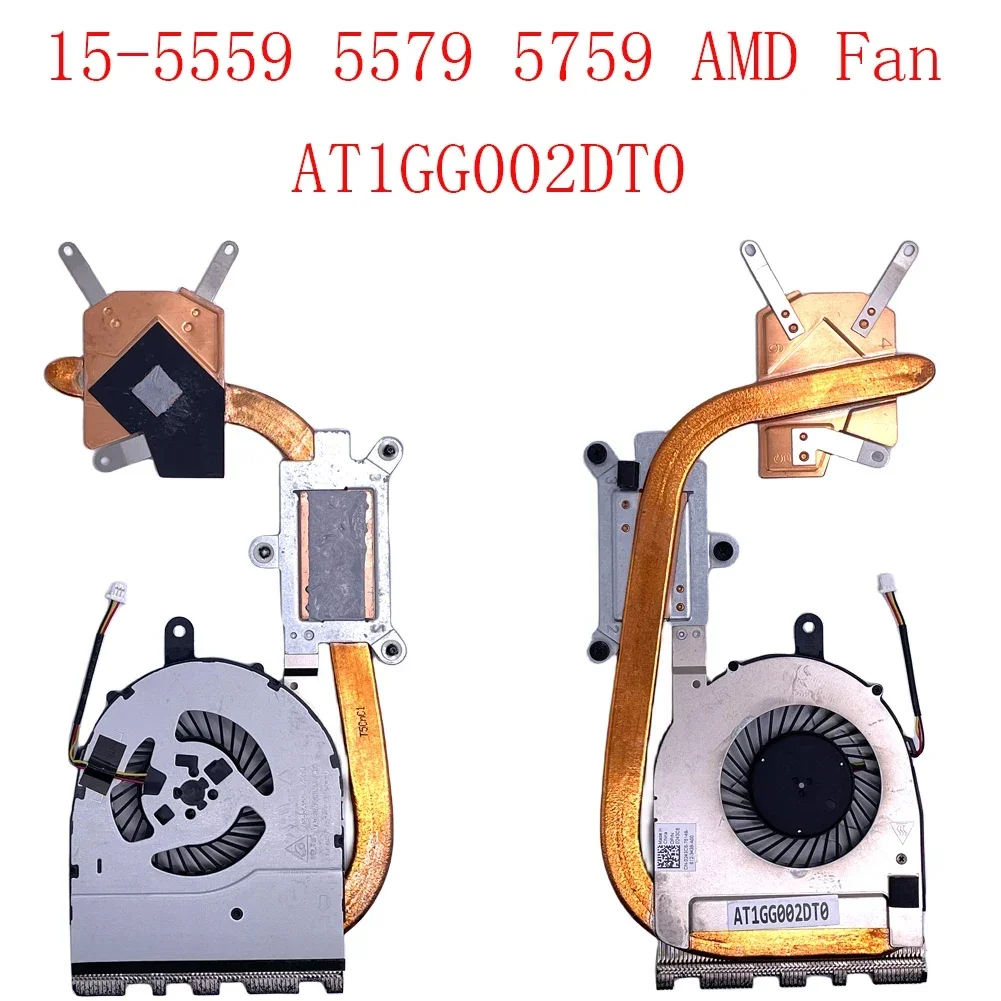 Ventilador de repuesto HJ para Dell Inspiron 15-5559 5579 5759 3559 5459 5555 5558 AMD Fan Plus disipador de calor 0243C6 AT1GG002DT0