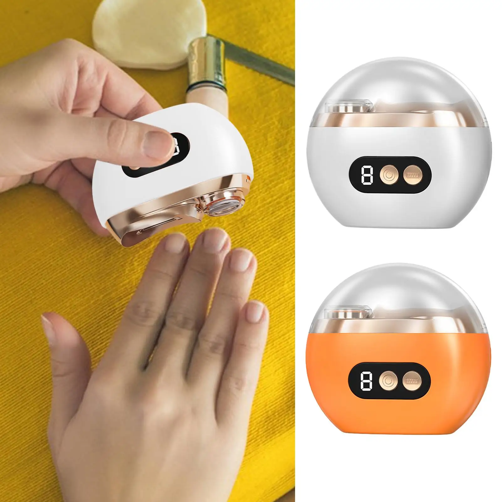 Electric Nail Clipper USB Rechargeable Fingernail Cutter 3-speed Settings LED Nail Clipper for Home Salon Fingernail Maintenance
