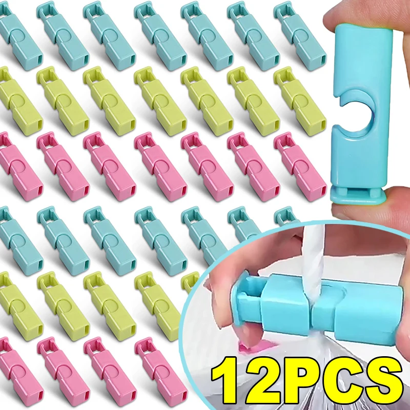 

3-12pcs Sealing Clips for Fresh Food Squeeze Bread Snack Bags Spring Clamp Kitchen Storage Sealed Storage Bag Clips Bag Sealer