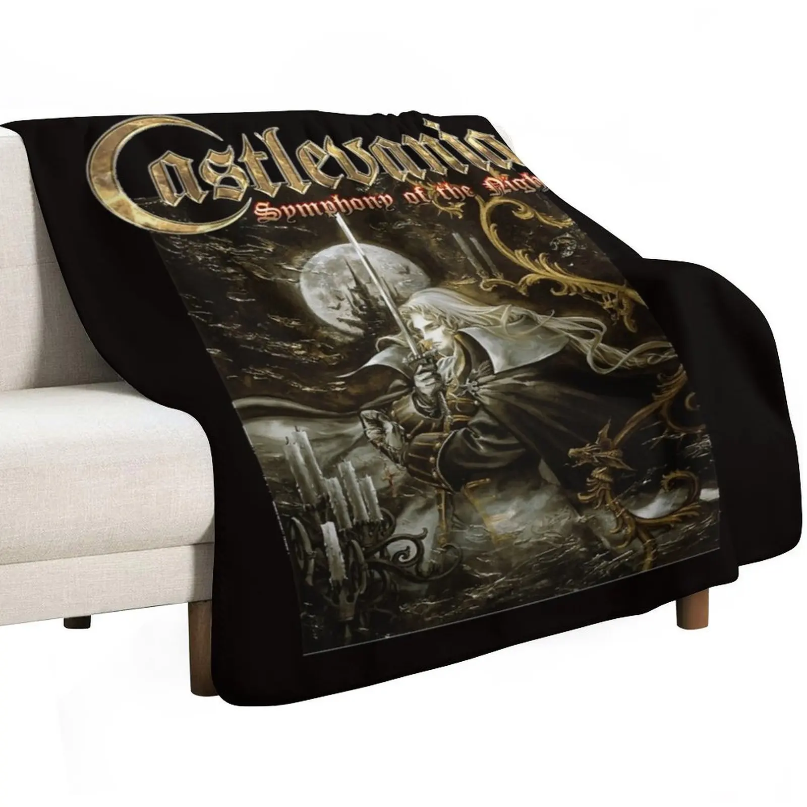 Castlevania Symphony of the Night Throw Blanket Sofas Decorative Sofas Cute Thermal Sofa Throw Warm Blankets