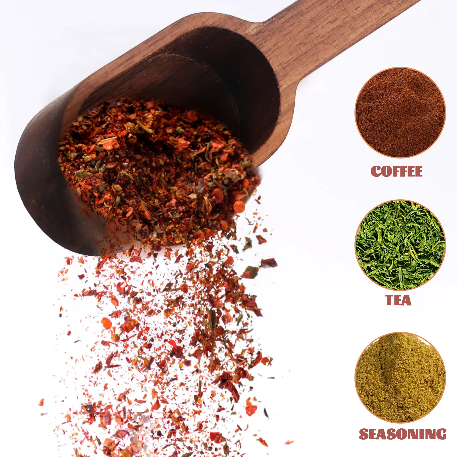 

Coffee Scoop Spoon Peach Wood Bean Powder Measuring Household Ground Tea Salt Sugar Multi-Function Reusable Home
