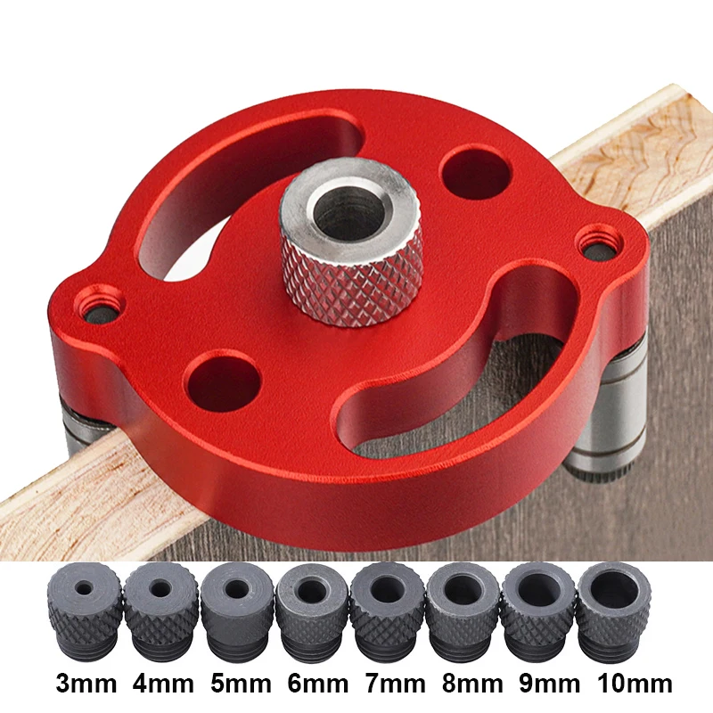 

Alloy Vertical Pocket Hole Jig Woodworking Drilling Guide Locator Wood Dowelling Jig Self Centering Drill Guide Kit Hole Puncher