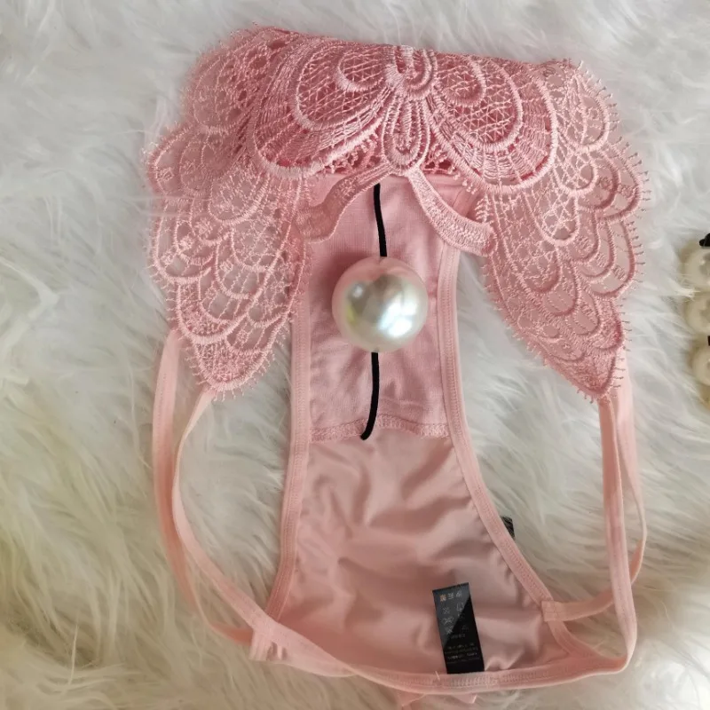 Imitation Pearl Panties, Enlarged Massage Beads, Sexy Thong, Tight Briefs Panties Women Sexy Hot  Crotchless  Thongs Women Sexy image 4