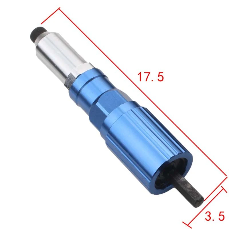 ดึงได้อย่างรวดเร็ว 2.4-4.8mm Rivet Nut Gun เจาะอะแดปเตอร์ไร้สายโลดโผนเครื่องมือไฟฟ้า Rivet Gun ชุดใส่ Nut ดึงเครื่องมือไฟฟ้า