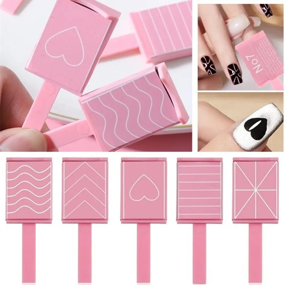 5pcs/set Gel Polish Cat Eye Magnetic Stick Professional Portable Nail Art Magnets Bar Powerful Magnet Heart Wave Stripe Pattern