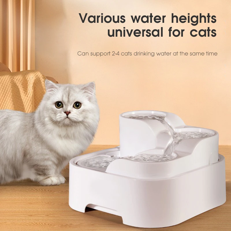 2L Automatic Cat Water Fountain Smart Filter Circulating Water Dispenser USB Electric Kitten Drinking Troughs Pet Products Cats