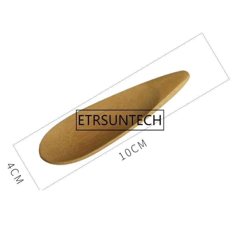 500Pcs/Lot Kitchen Tool Melon Seed Shape Drop-shaped Handmade Mini Bamboo Tea Scoops Kung Fu Tea Spoon Kitchen Spoons Wholesale