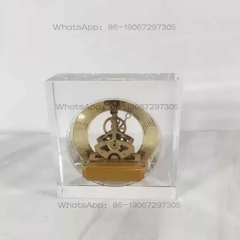 Modern Nordic Model House Transparent Glass Crystal Glass Metal Clock Pendulum Jewelry Ornament