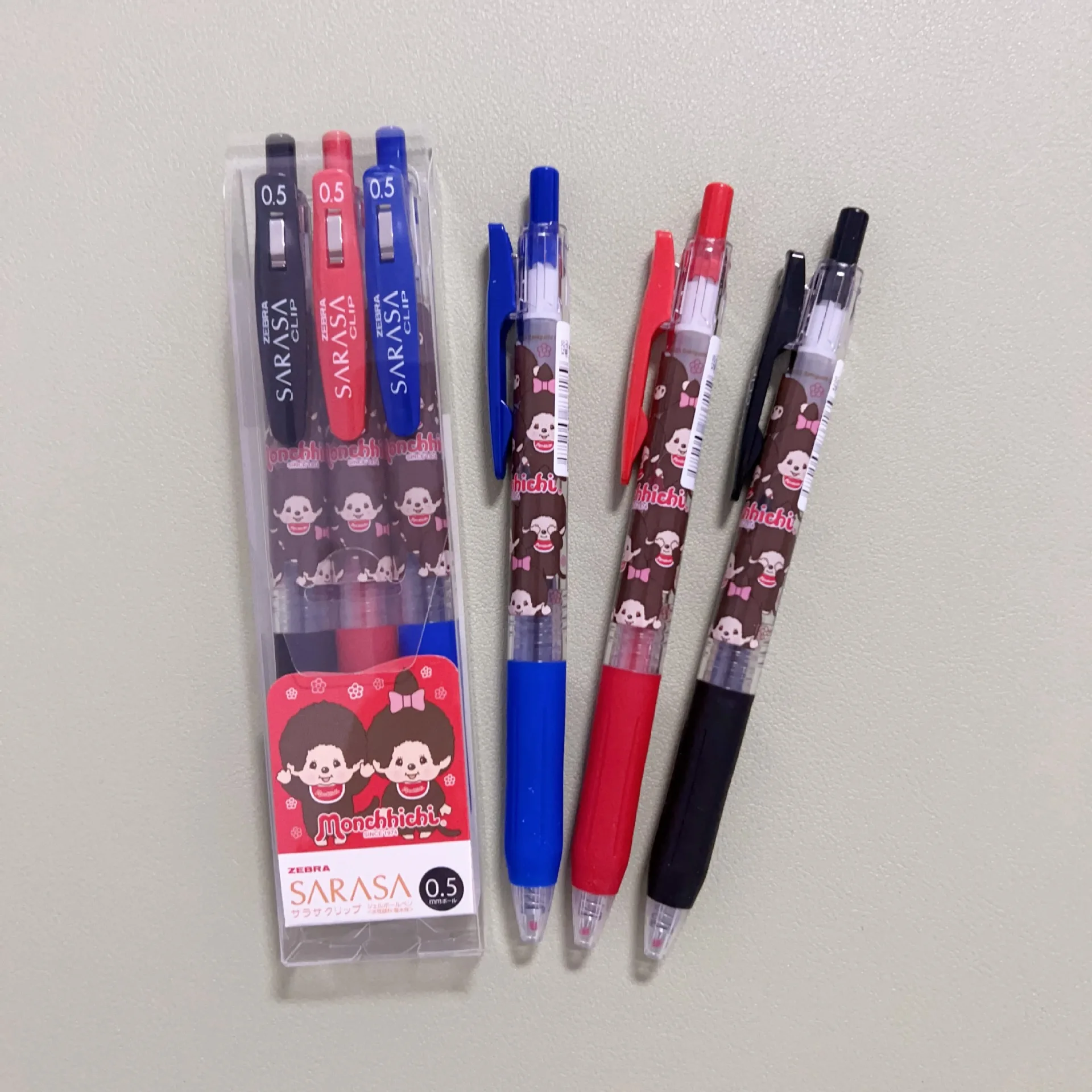 

New ‌Monchhichi 0.5mm ballpoint pen Sarasa Color Gel Pen Pentel Set Dragonfly Kawaii Stationery School Supplies