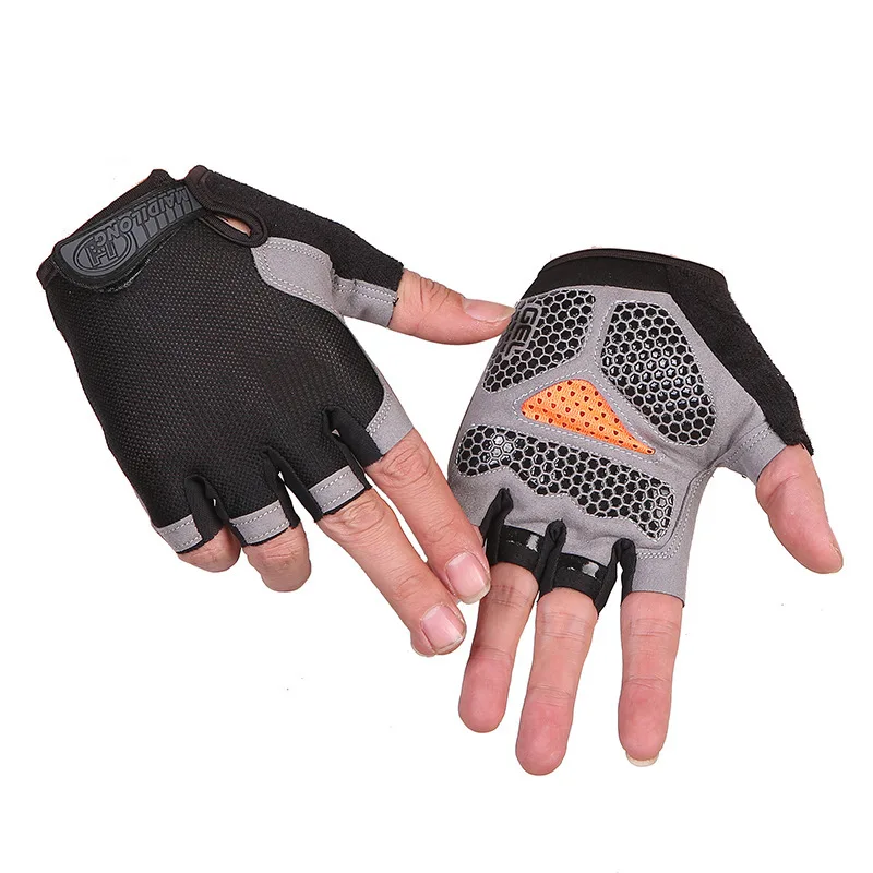 Professional Gym Fitness Breathable Anti-Slip Women Men Half Finger Summer Fishing Cycling Fingerless Gloves Female Bicycle Bike