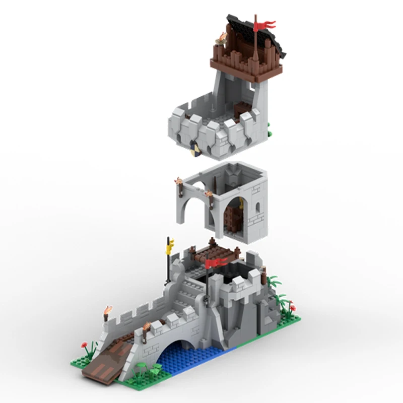 NEUE 668 stücke MOC Europäischen Street View Mittelalterlichen Turm Schloss modell DIY kreative ideen Retro kind Spielzeug Geburtstag Geschenk bausteine