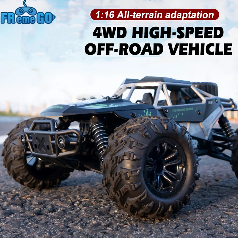 1:16 4WD RC Car 50km/h High Speed Off Road Drift Remote Control Monster Truck Toys Boys Gifts with LED Headlight