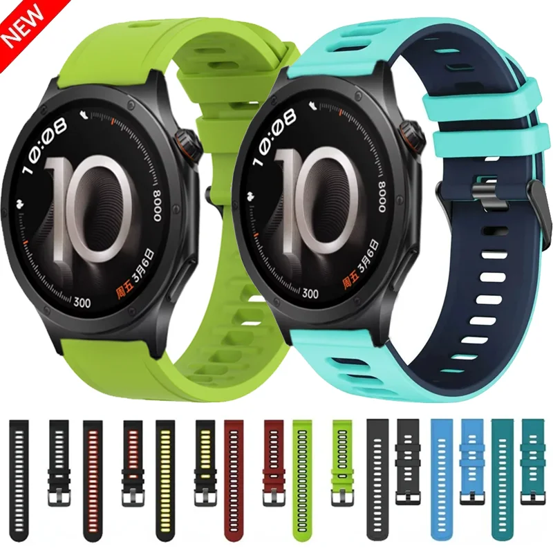 Bracelet en silicone souple 22/20 mm pour OPPO Watch X3-X2-X-S-4 Pro, bracelet respirant tendance pour Oneplus Watch 4-Lite-3-2-2R
