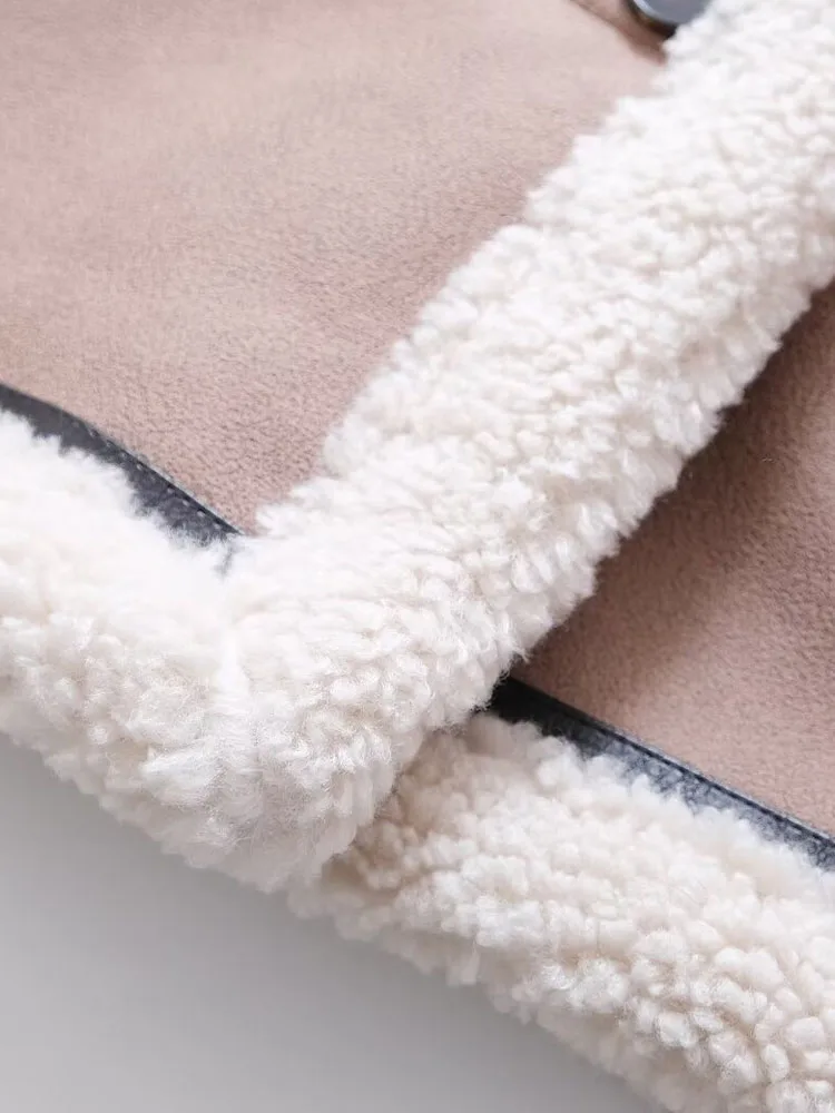 DiYiG Mulheres 2024 Outono e Inverno Nova Moda Quente Longo Casual Gola Jaqueta Chic Rasgado All-match Top Outerwear Mujer