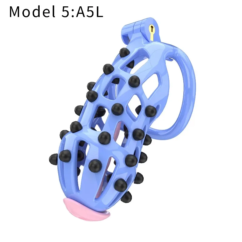 قفص العفة للذكور جهاز العفة الكبير مع 5 أحجام خواتم ومسامير أظافر من السيليكون للرجل مثلي الجنس القضيب ممارسة عبودية الجنس لعب