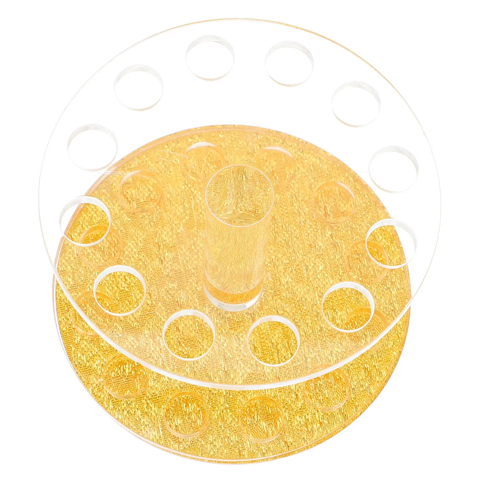 

1Pcs Acrylic Nail Pen Holder Round Shape Manicure Pen Storage Rack for Salon Home Nail Art Supplies Stable Flat Bottom Easy