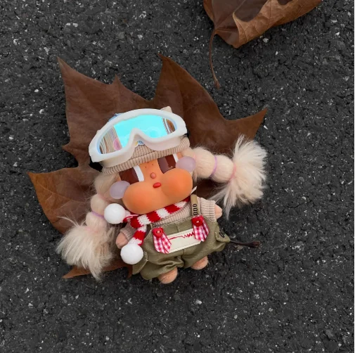 Set di accessori per abbigliamento per bambole CRYBABY: Gilet da sci invernale POLAR-Monster Baby, scarpe e occhiali – Collezione Labubu, marchio di moda senior