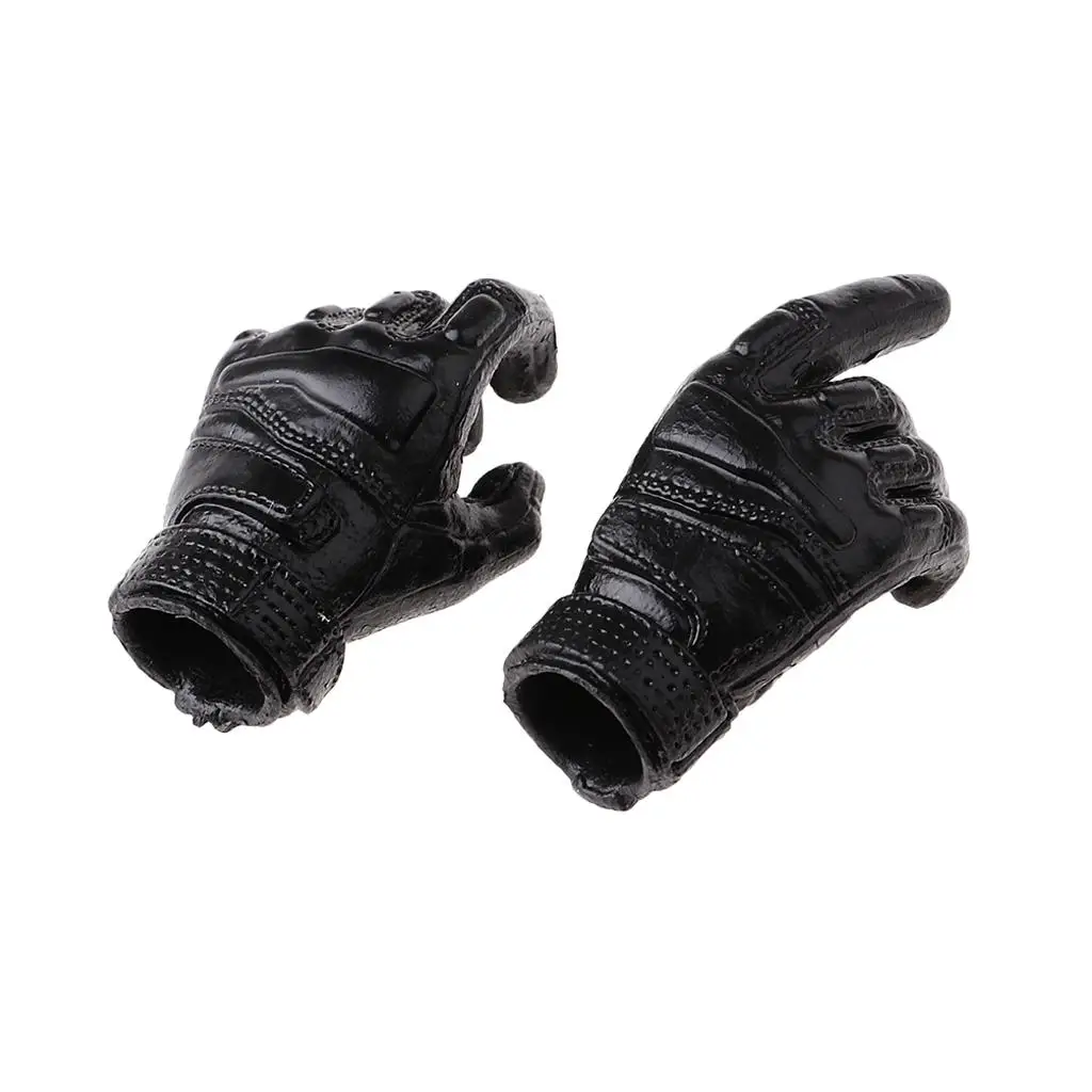 1/6 Scale Black Men\\\'s Gloves Hands for 12inch TTL PH Male