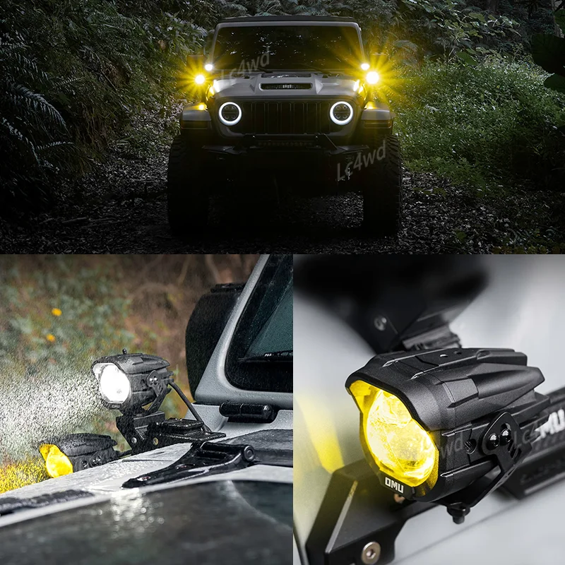 LC4WD 4x4 الملحقات الخارجية الألومنيوم A-عمود الأضواء عالية منخفضة شعاع للتحويل OMU سلسلة لشاحنات الدراجات النارية جيب ATV #4