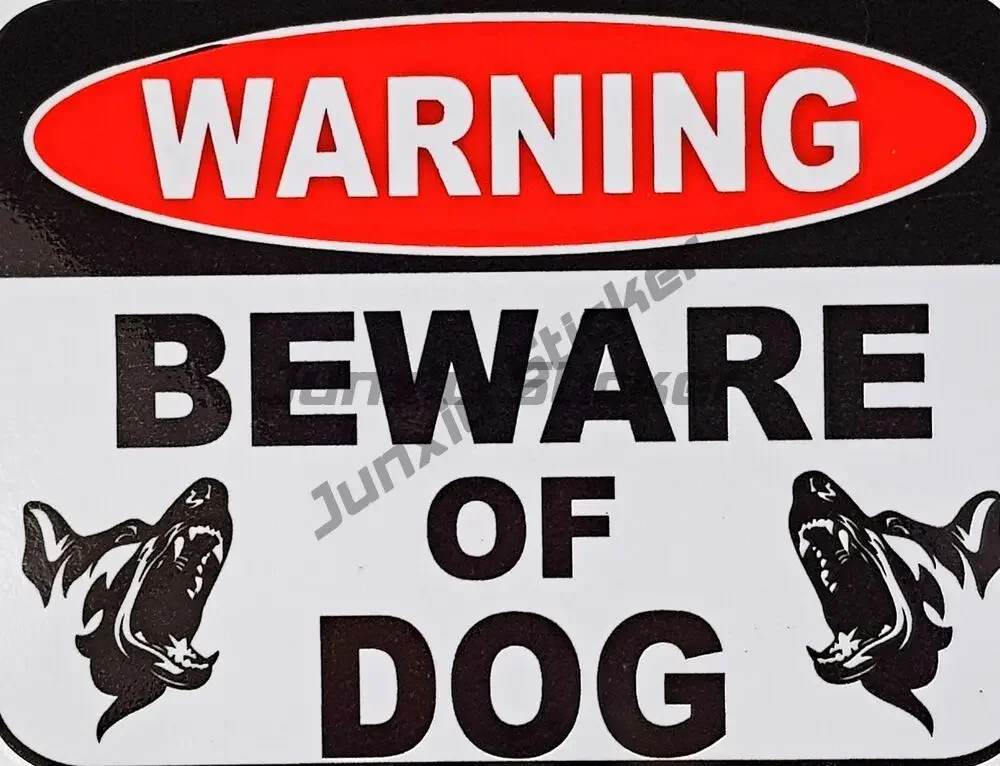 

WARNING Beware of Dog Security Sign Attack Animal Pet Fence Yard Decal