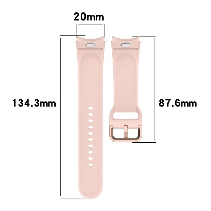 No Gaps 20mm Silicone Band For Samsung Galaxy Watch 6 4 classic 42mm 46mm 43mm 47mm Strap For Galaxy Watch 4 5 Pro 6 7 Watchband