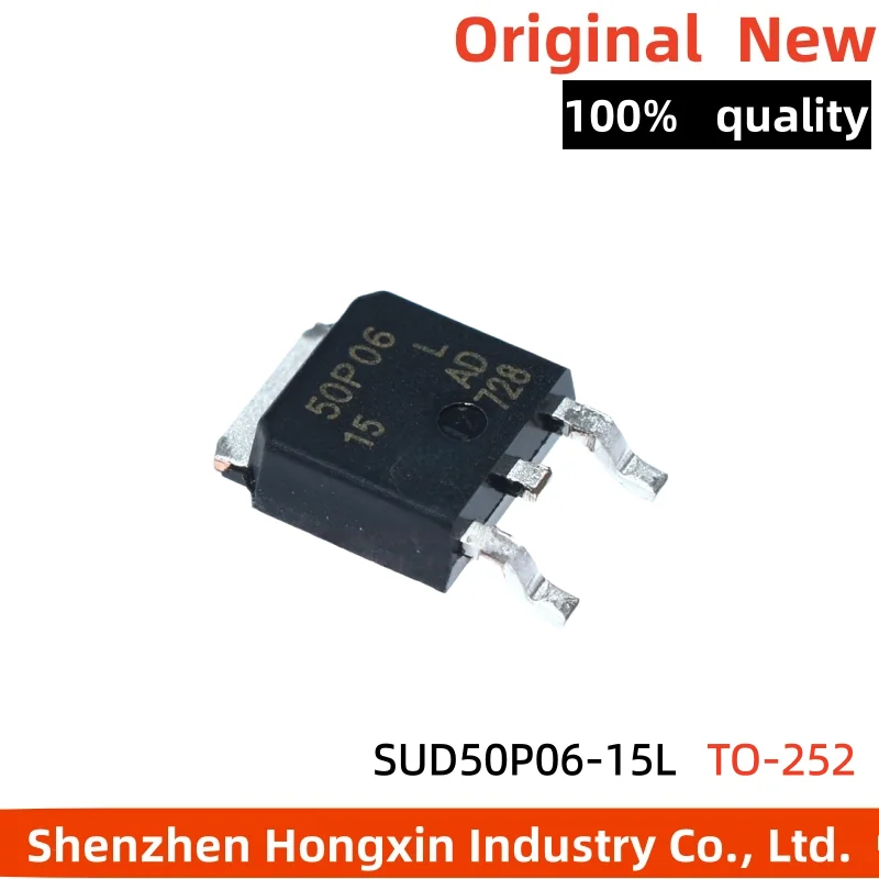 

10 pieces SUD50P06-15L 50P06 50A 60V P-channel SMT TO-252 MOSFET