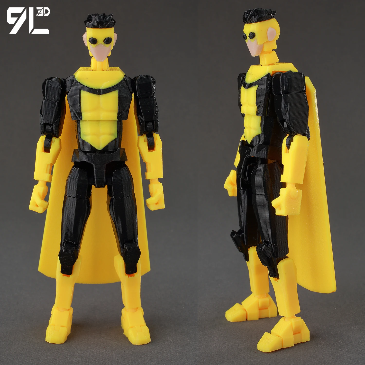 

3D Printed Action Figure Invincible Black Superheroes Anime Multi-Jointed Shapeshift Lucky 13 Toys Ornaments Gifts