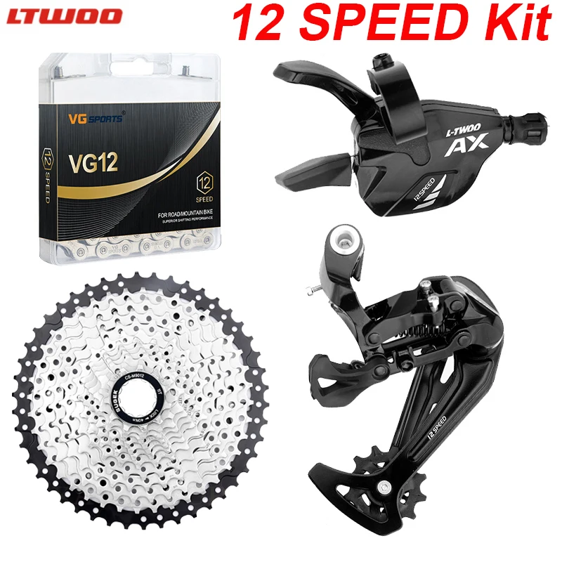 

LTWOO AX 1X12S MTB Derailleur Groupset LTWOO K7 Cassette 46T 50T 52T VG Chain 12V Softail bike Kit for M6100/M7100M8100 crank