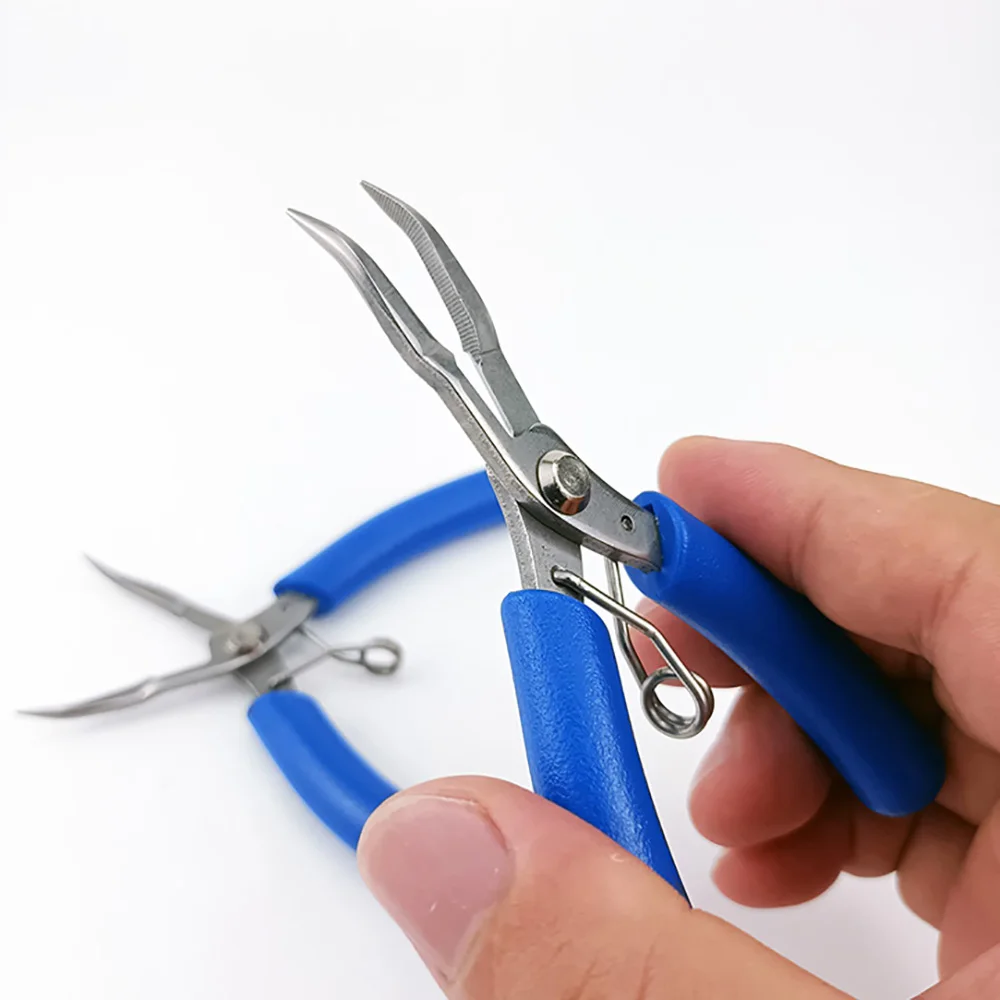 Gebogene Spitzzange Mini Gezahnte Zange für Schmuckherstellung Elektronik-Reparatur Handwerkzeuge – Detail 6