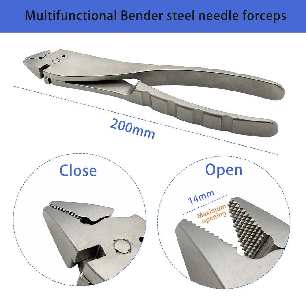 

QSWTITAN Multifunctional Bender Combination Bending Pliers Kirschner Wire Cutting Forceps Bending Forceps Orthopedic Instruments