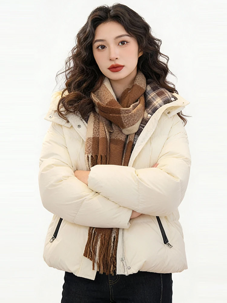 

Korean Sle ort Thiened Fce Lined Women's down Cotton Jaet Winter Street Sle Outerwear Sli Commute Coat