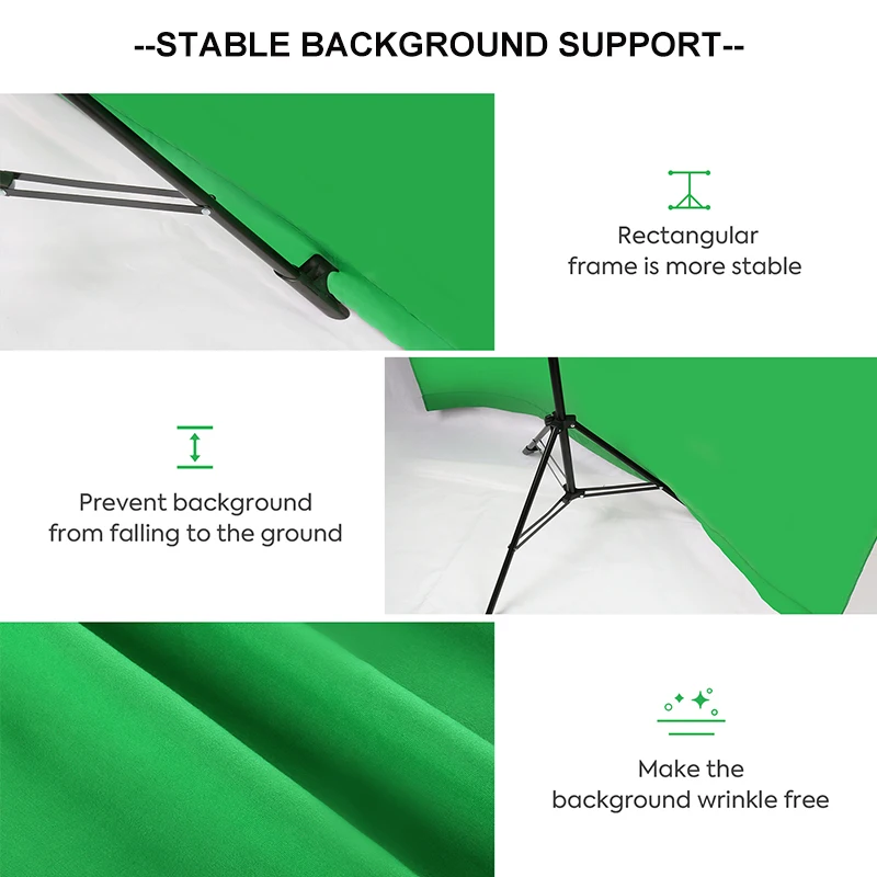 Imagem -06 - Chromakey Background Stand System Photo Backdrop Stands com 15x20 m Tela Branca e Verde Fotografia Cortina de Filme Streaming