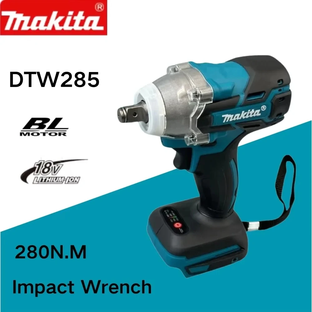 

Makita DTW285 tool, impact wrench mobile phone, wireless brushless electric wrench, 520N18V battery high torque rechargeable too
