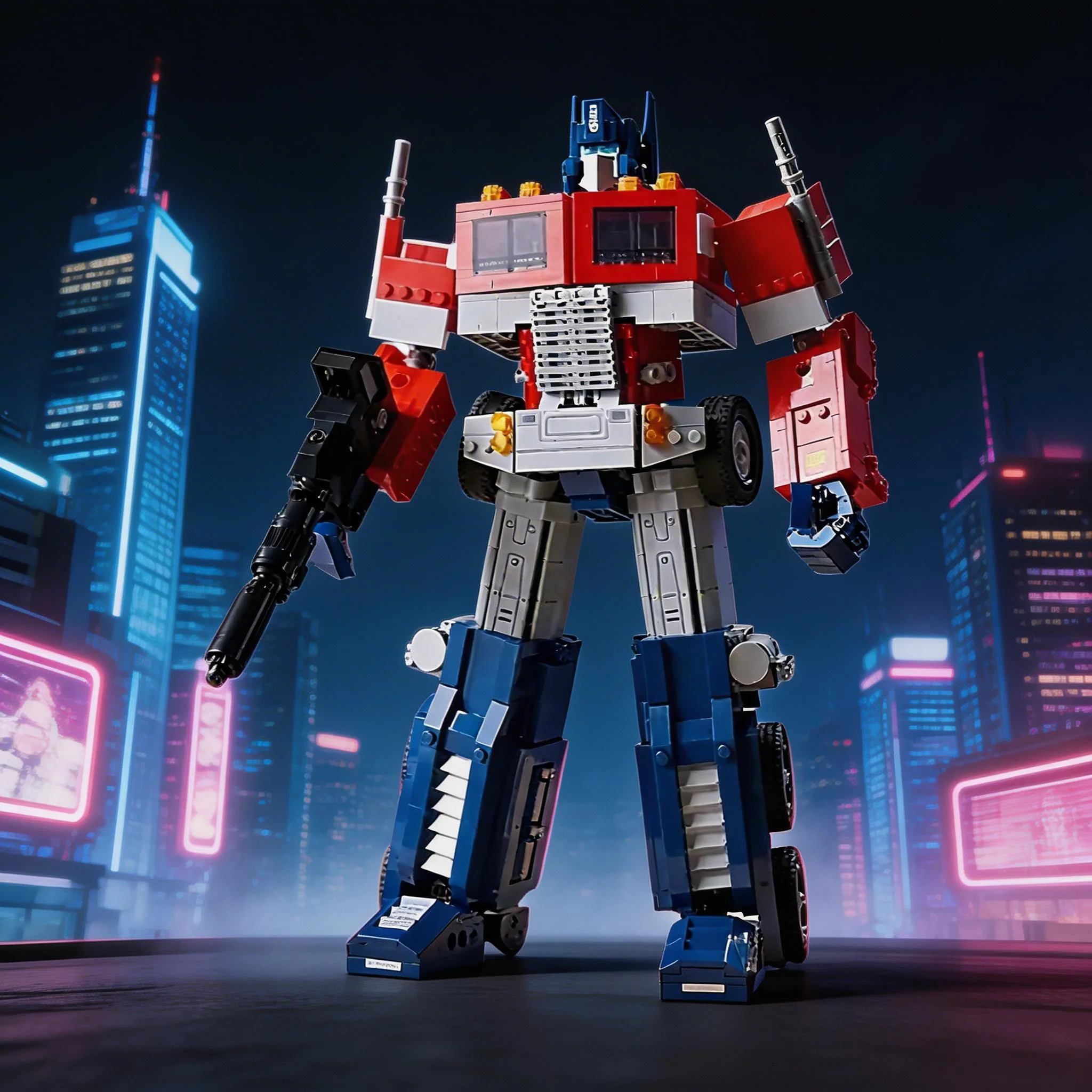 

New MOC retrofit robot truck digital creative 2in1 model building block brick set Christmas men and women holiday gifts