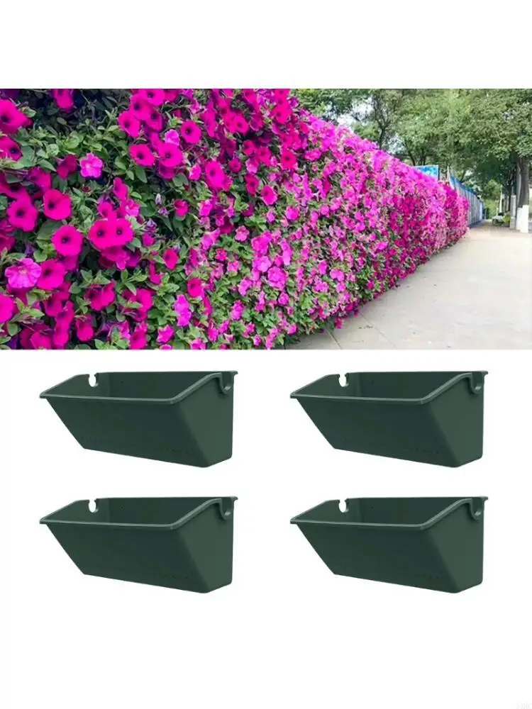 Set of 4 Wall Planter Holder Decorative Hanging Shelf Indoor Outdoor Use J0MC