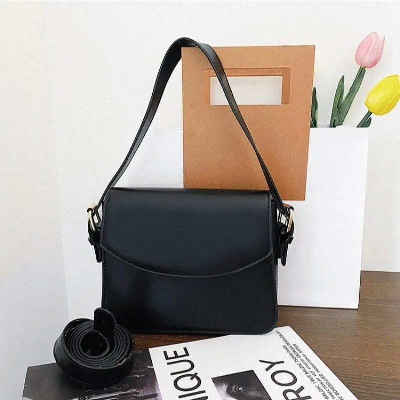 

Modern Street Leather Crossbody Bag Elegant Paris Vintage Classic Casual Tote Bag Trendy Messenger Bag Stylish Young Ladies